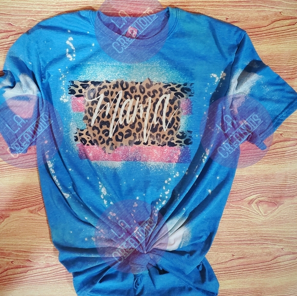 Mama Sublimation/Distressed Tee Shirt - Picture 4 of 5